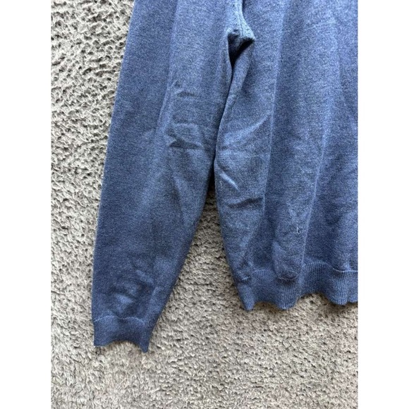 Brooks Brothers 346 Extra Fine Merino Wool V-Neck Sweater Navy Blue Mens Size S - Picture 4 of 12